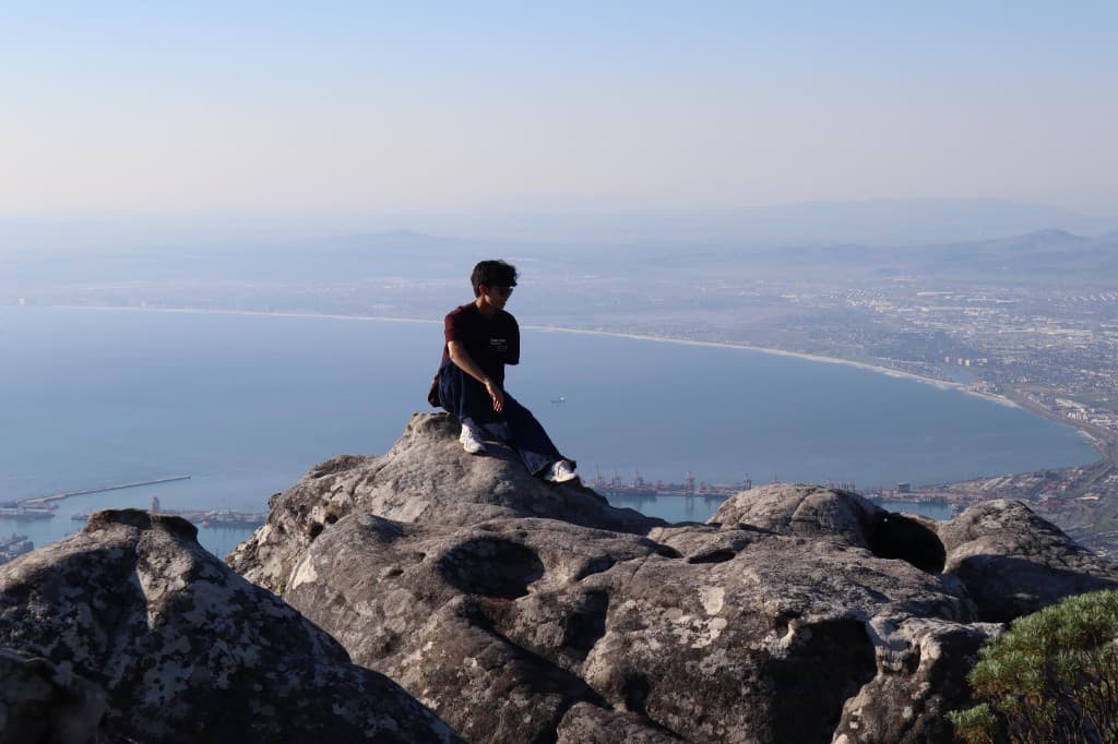 Sitting on the summit of Table Mountain